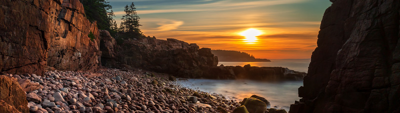 Ocean Path sunrise, Acadia National Park