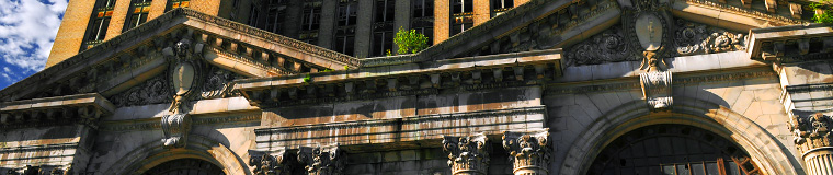 Michigan Central Station before restoration, circa 2008