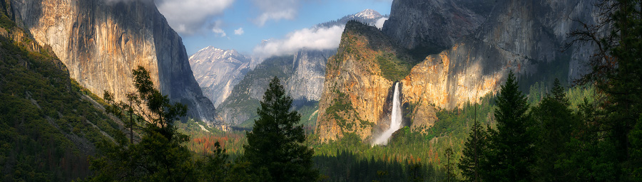 Bridalveil Falls from Tunnel View, Yosemite National Park
